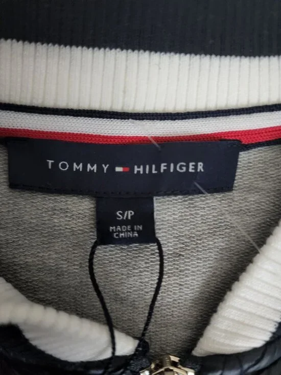 Tommy Hilfiger Women's Lush Life Casual Quilted Bomber Jacket Black/Gray S/P NWT - Picture 8 of 13